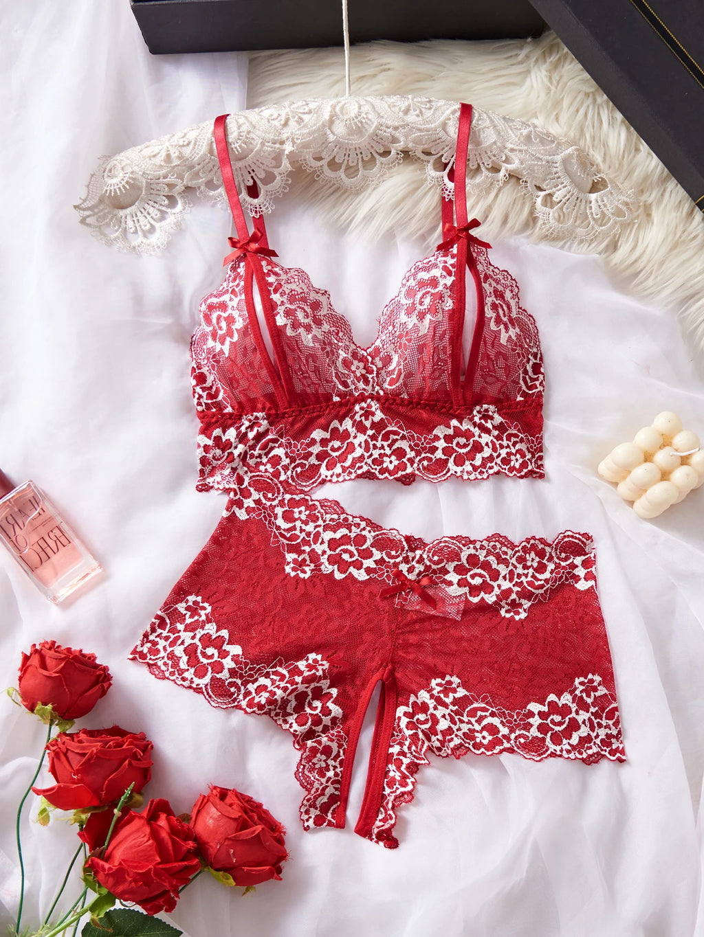Floral Lace Bra & Panty Set