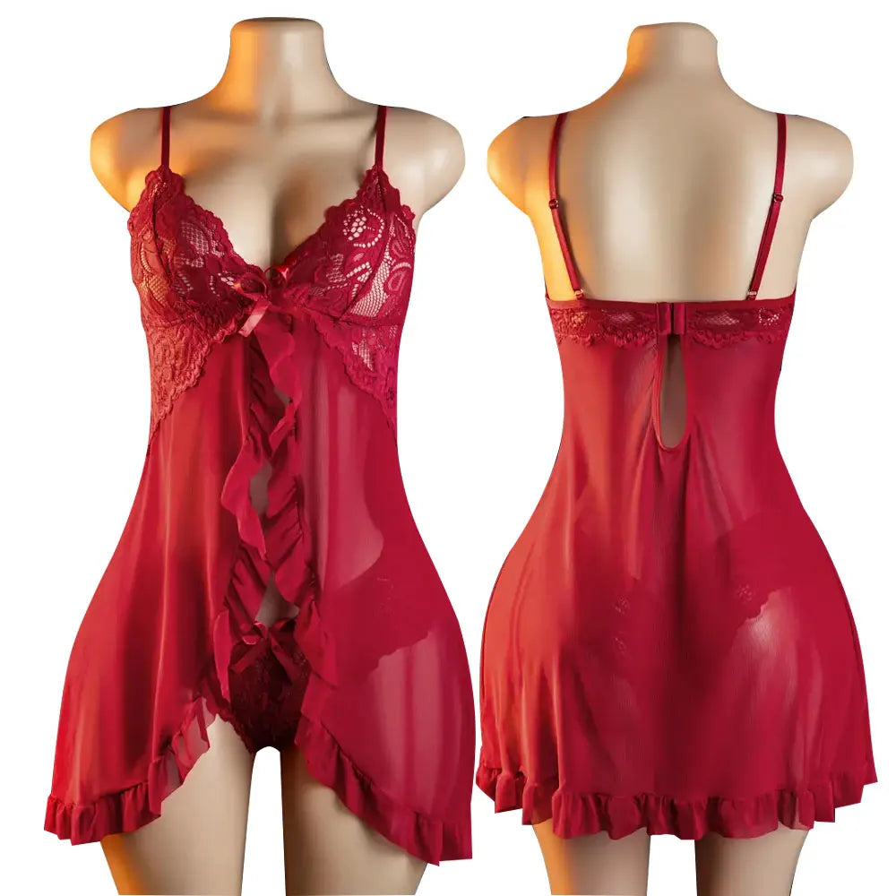 Sheer Lace Nightdress Set